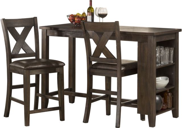 HH2 Home Spencer 3-Piece Dark Espresso Counter Height Dining Set-0