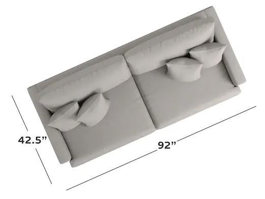 Bassett® Furniture Allure Smoke Sofa-2