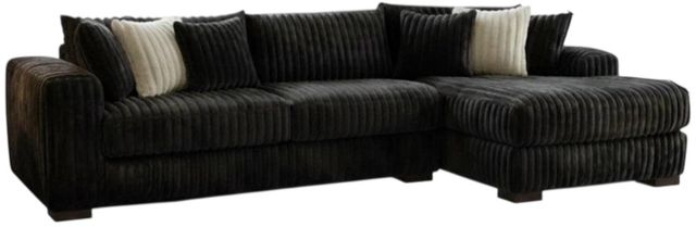 Albany Industries 2-Piece Mondo Black Right-Arm Facing Sectional-0