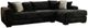 Albany Industries 2-Piece Mondo Black Right-Arm Facing Sectional-0