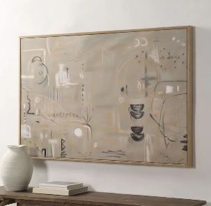 Renwil® Kore Beige Wall Painting-4