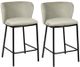 VIG Furniture Modrest Bessie 2-Piece Black/Gray Modern Counter Stool Set-0