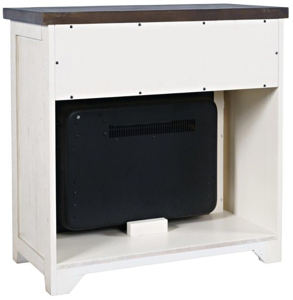 Jofran Inc. Madison County Brown/Vintage White 32" Fireplace-4