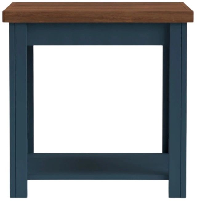 Legends Home Nantucket Whiskey End Table with Blue Denim Base-3