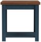 Legends Home Nantucket Whiskey End Table with Blue Denim Base-3