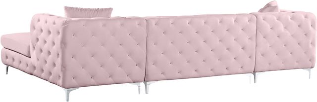 Meridian Furniture Gail 3-Piece Pink Velvet Sectional-2