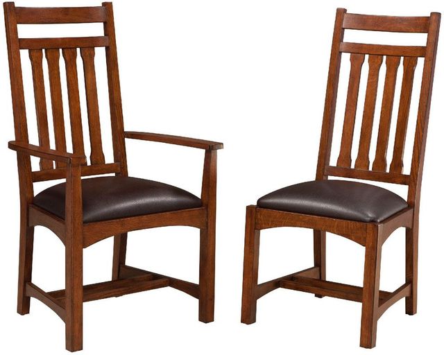 Intercon Oak Park Mission Narrow Slat Chairs-1