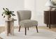 Monarch Specialties Inc. Light Brown 33" Upholstered Accent Chair with Walnut Wood Legs-1