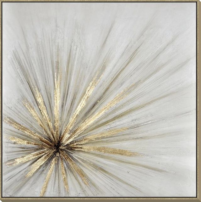 Classy Art 32" Hand Painted Textured Canvas in Frame Wall Art-0