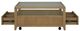 Flexsteel® Reed Glass Top Square Coffee Table with Driftwood Oak Base-5