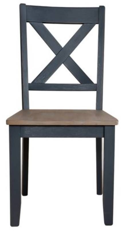 Liberty Furniture Lakeshore Navy X Back Side Chair-1