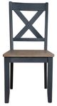 Liberty Furniture Lakeshore Navy X Back Side Chair - Set of 2-1