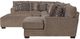 Jackson Furniture Kingston 4-Piece Pewter U-Shape Sectional with Ottoman-2