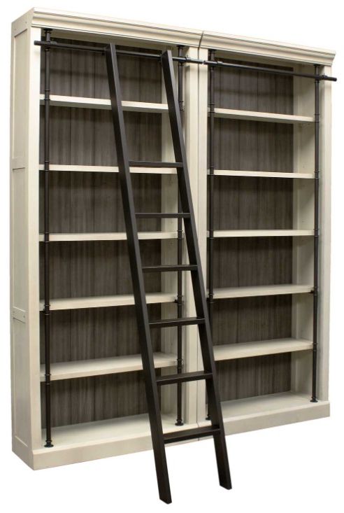 Martin Furniture Toulouse 2-Piece Rustic White Bookcase-0