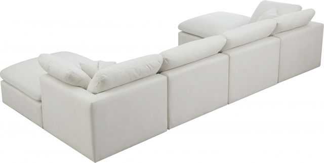 Meridian Furniture Plush 6-Piece Cream Modular Sectional with Ottoman-1