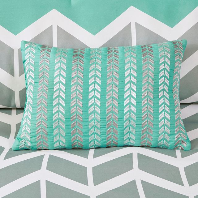 Olliix by Intelligent Design Nadia Teal Full/Queen Comforter Set-2