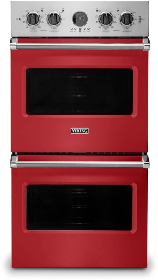 Viking® 5 Series 27" San Marzano Red Professional Built In Double Electric Premiere Wall Oven-0