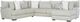 Albany Industries 3-Piece Tweed Silver Sectional-0