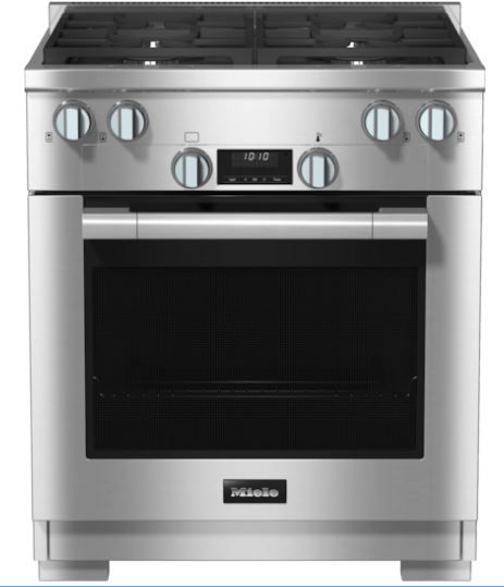 Miele 30" Clean Touch Steel Freestanding Natural Gas Range