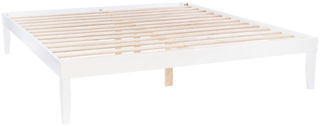Powell® Portix White Queen Simple Bed-0