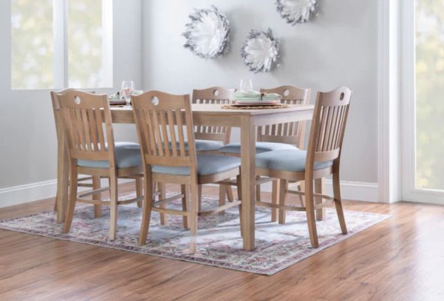 Linon Bianca 2-Piece Gray/Natural Upholstered Dining Chair-1