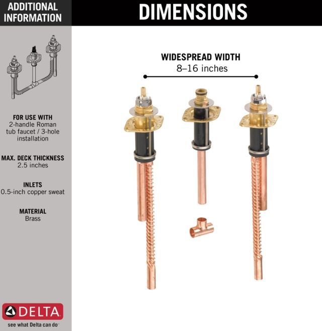 Delta 2.16" Two Handle Flexible Mount-3