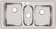 Elkay Lustertone® Classic Lustrous Satin 43" x 22" x 10" 2-Hole Triple Bowl Drop-In Sink-1