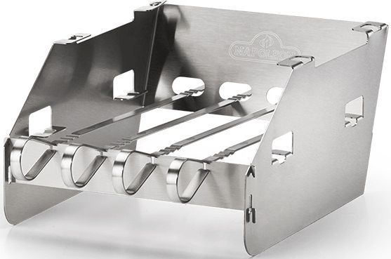 Napoleon Stainless Steel Small Side Burner Wind Guard with Skewer Rack-0