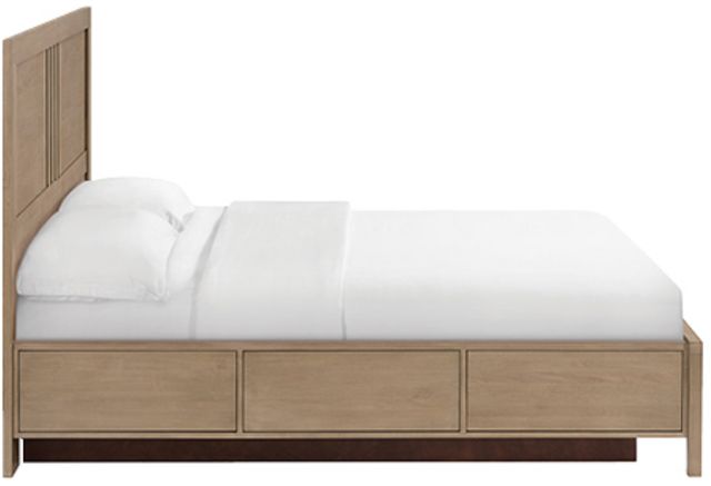 Whittier Wood® Furniture Bailey Almond California King Storage Panel Bed-3