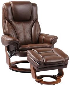 BenchMaster High Line Hana Chocolate Brown Chair and Ottoman Set