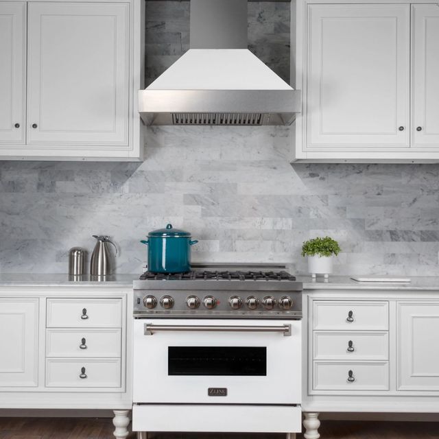 ZLINE 48" Matte White Outdoor Wall Mounted Range Hood -5