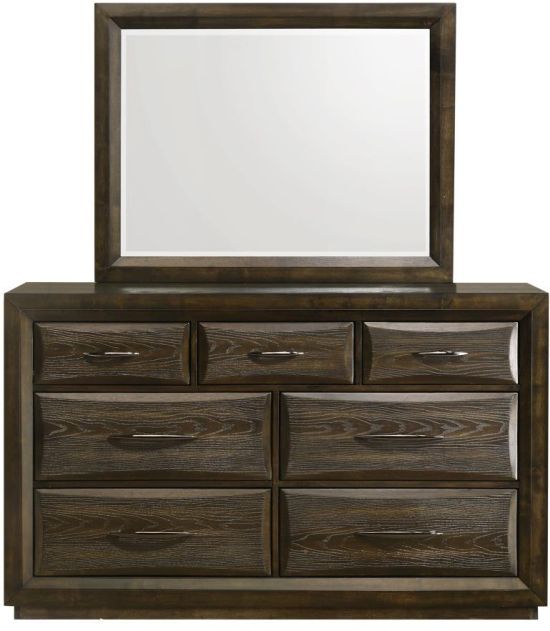 Coaster® Atlas Dark Oak Dresser and Mirror Set-3