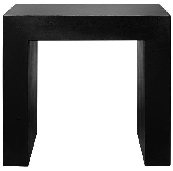 Moe's Home Collection Lazarus Black Concrete Outdoor Stool-1
