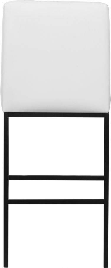 Meridian Furniture Bryce White Faux Leather Stool-2