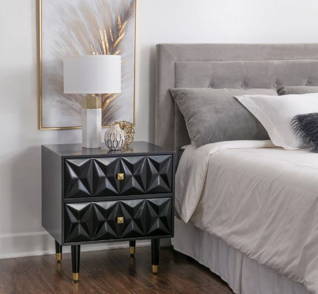 Linon Geo Black Nightstand-1
