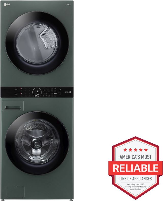 LG Nature Green Gas WashTower™, 4.5 Cu. Ft. Washer, 7.4 Cu. Ft. Dryer with Center Control™-1