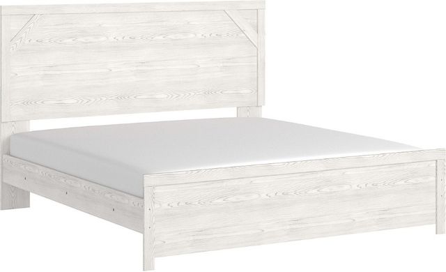 Signature Design by Ashley® Gerridan 4-Piece Gray/White King Panel Bed Set-1