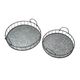 A & B Home 2-Piece Iron Tray Set-0
