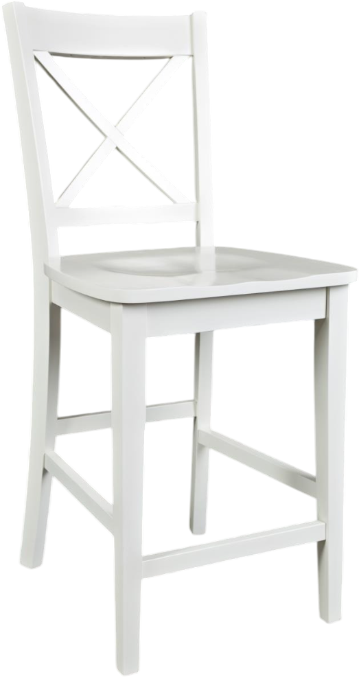 Jofran Inc. Simplicity White X-Back Stool - Counter Height