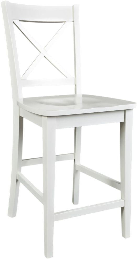 Jofran Inc. Simplicity Paperwhite X-Back Counter Stool-0