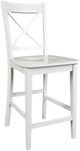 Jofran Inc. Simplicity Paperwhite X-Back Counter Stool-0