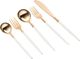 TOV Furniture Stainless Steel Rose Gold and White 20 Piece Flatware Set-0