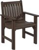 C.R. Plastic Generation Line Chocolate Dining Arm Chair-0