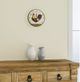 YHD Beige/Brown Circular Wooden Wall Clock-1