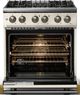 Viking® 5 Series 30" Pure White Pro Style Dual Fuel (LP) Range with Polished Chrome Trim-1