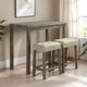 Furniture of America® Adelaide 3-Piece Brown/Beige Dining Table Set-1