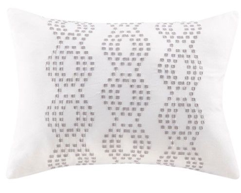 Olliix by Intelligent Design Annie Ivory Twin/Twin XL Solid Clipped Jacquard Comforter Set-2