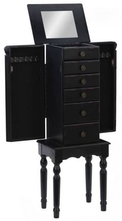 Powell® Ebony Black Jewelry Armoire