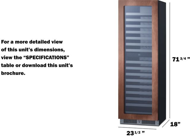 Summit® 24" Panel Ready Built-In Wine Cooler -3