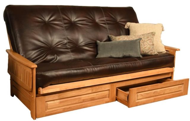 Kodiak Furniture Phoenix Oregon Trail Java/Butternut Queen Storage Futon with Mattress-0